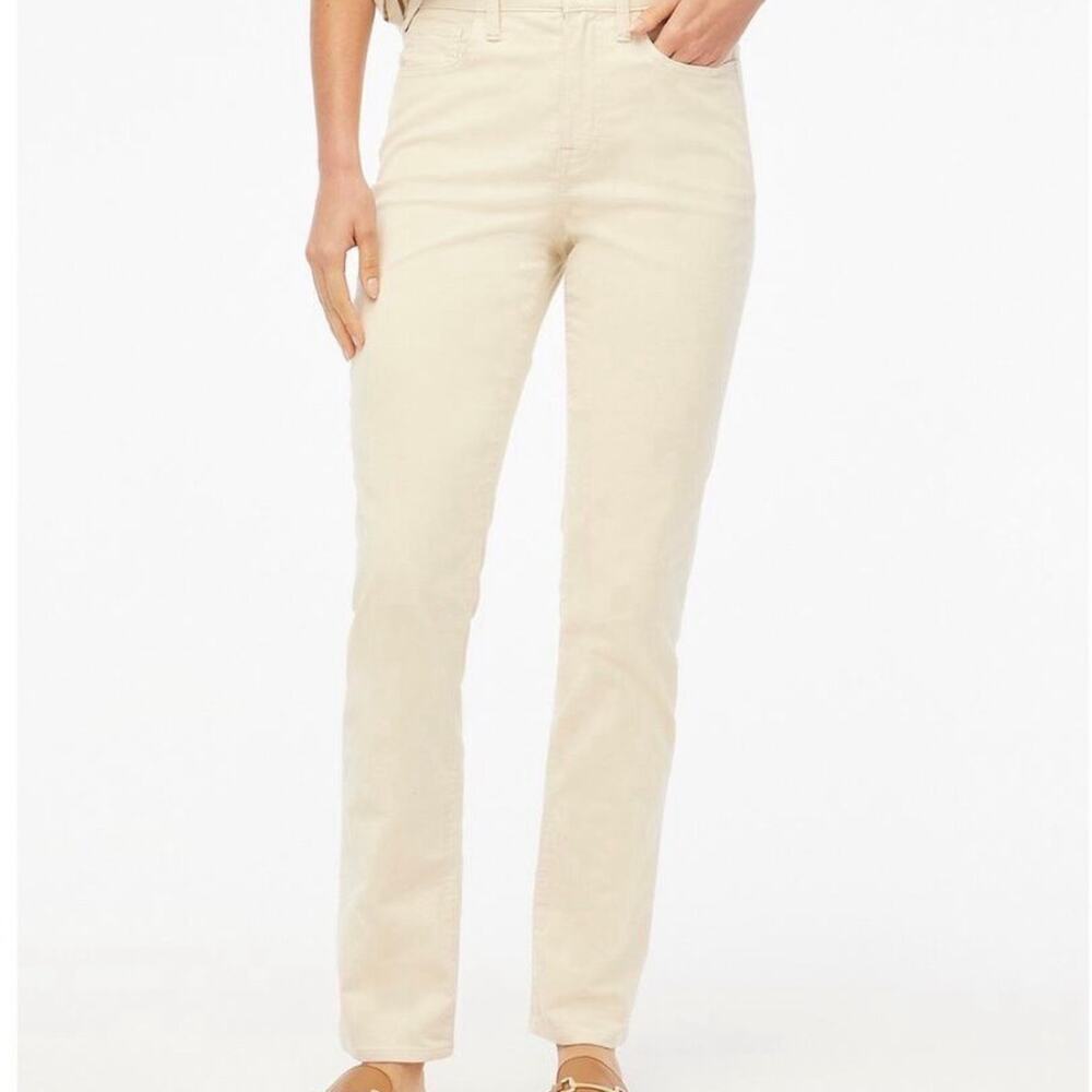 UEC J.CREW IVORY CREAM SOFT CORDUROY JEANS PANTS SZ 28 TALL